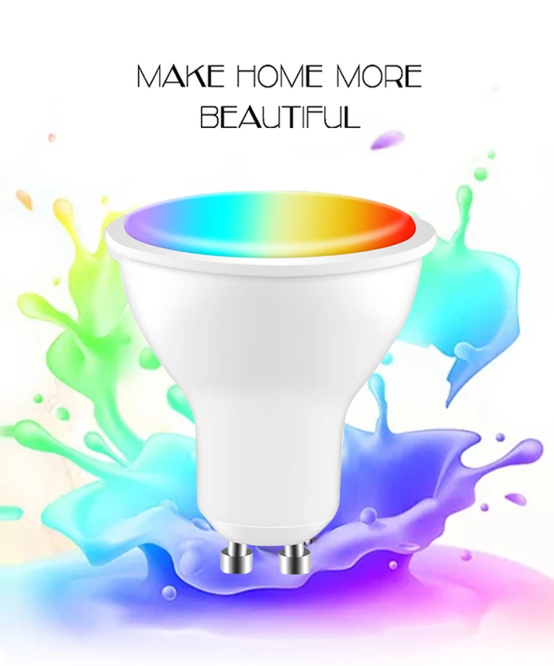 

Smart Wifi Bulb Dimming Light Bulb, Dimmable, Multicolor, Wake-Up Lights, Compatible With Alexa And Google Assistant