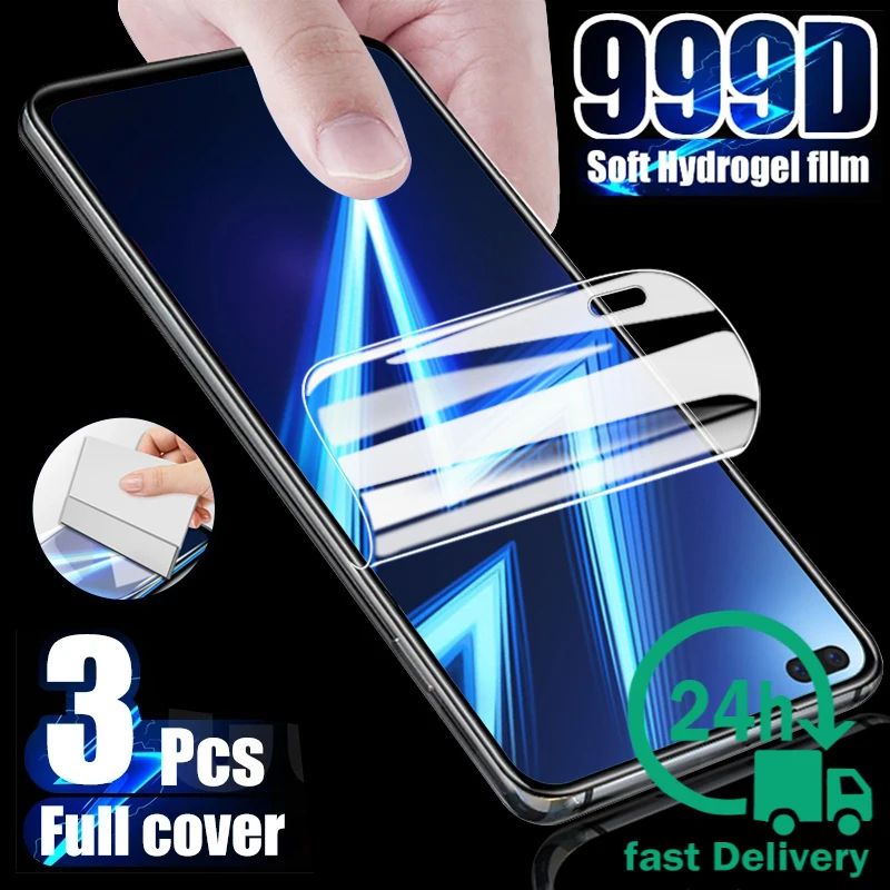 

3PCS Screen Protector Hydrogel Film For OPPO Realme GT 8 7 6 5 Pro Protective Film For X2 X50 X7 Pro C3 C11 C12 C15 XT Not Glass