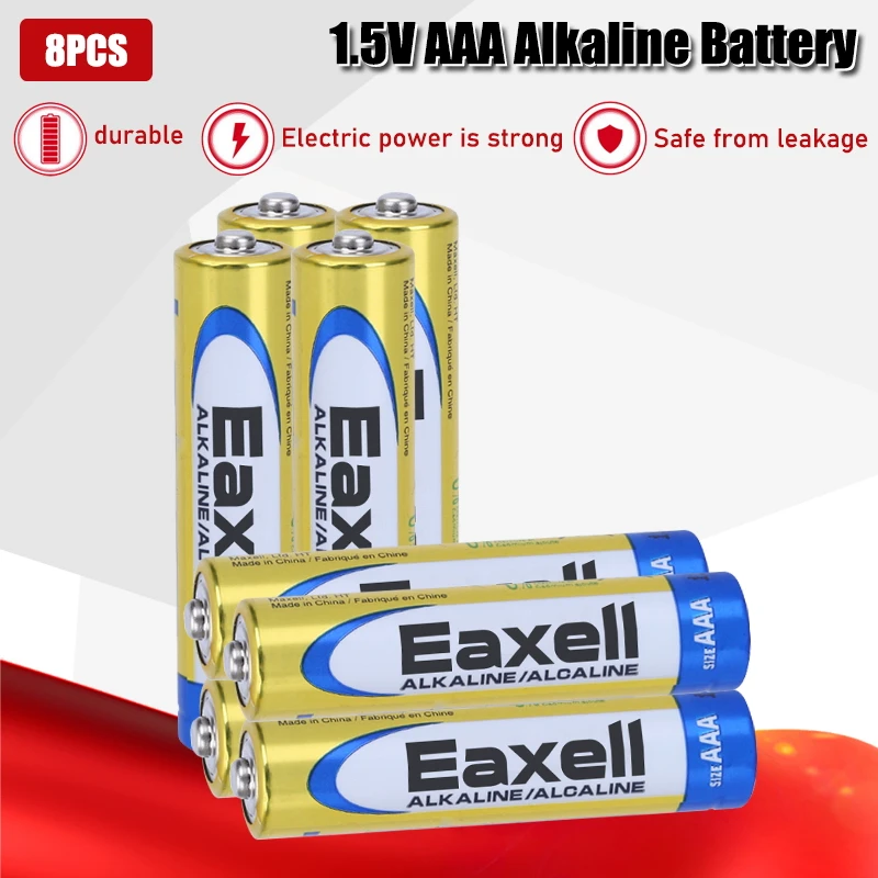 

8 шт. 1,5 в AAA щелочная батарея LR03 для электрического фонарика, мыши, часов, батареи