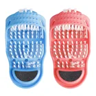 Пластиковая щетка для душа скребок для ног с пемзой для обуви, для ухода за пятками в ванной, массажные тапочки