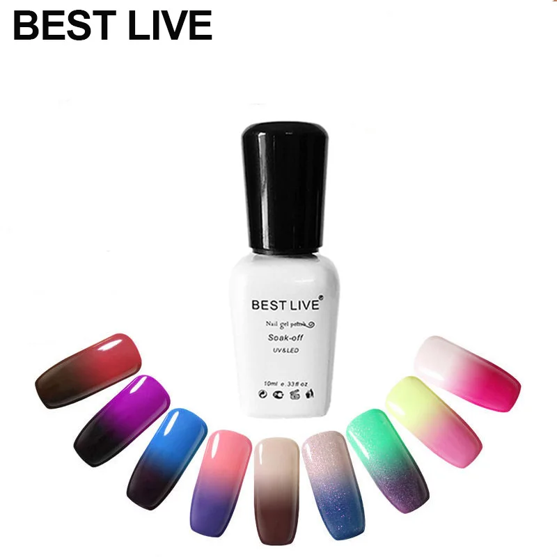Лучший в режиме реального времени изменение температуры Цветной Гель лак для