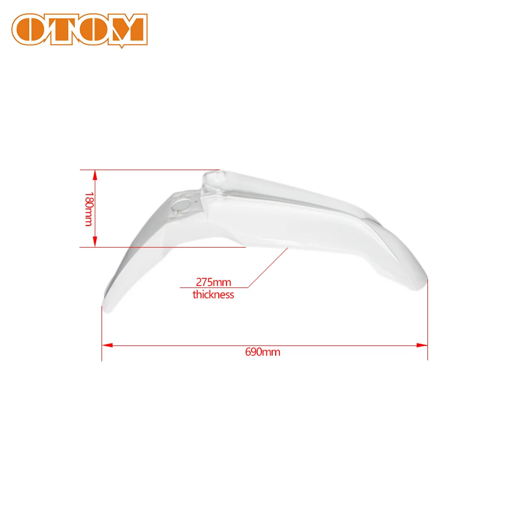 Брызговик OTOM для мотоцикла переднее и заднее крыло пластиковый корпус