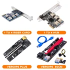 Адаптер PCIE PCI-E для майнинга биткоинов, 1-4 порта USB 3,0