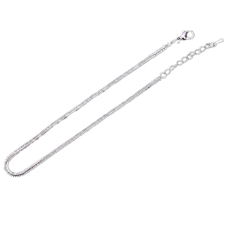 Модный простой браслет на ногу серебряный женский летний звезда крест колокол