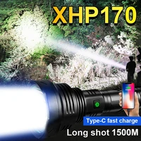 super powerful xhp170 led flashlight torch light high power usb rechargeable flashlights xhp160 tactical flash light led lantern