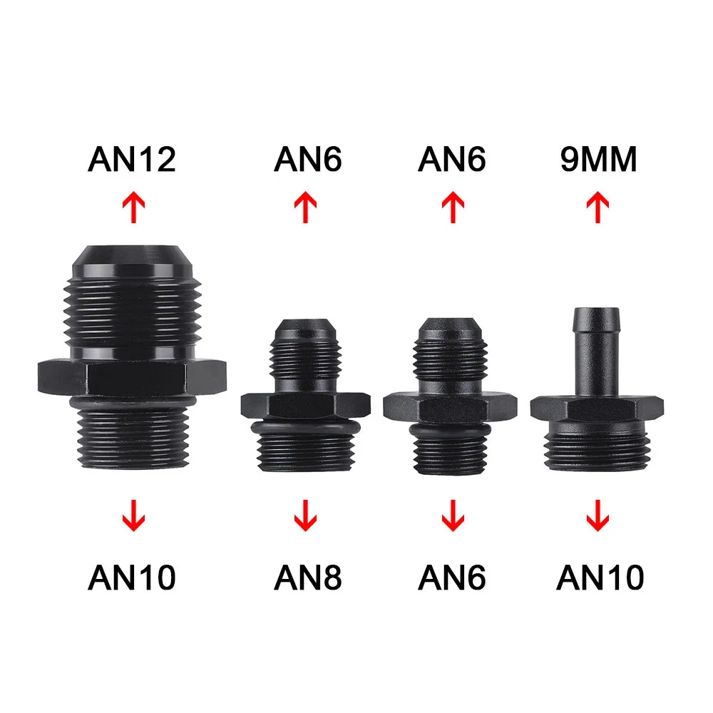 6061-6T Алюминиевый черный AN6-AN6 AN6-AN8 AN12-AN10 ORB уплотнительное кольцо | Автомобили и