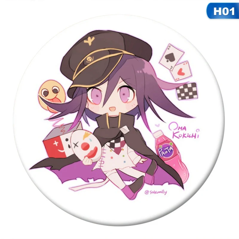 Аниме Danganronpa V3: убийство гармонии круглая брошь значки для косплея булавки 58 мм