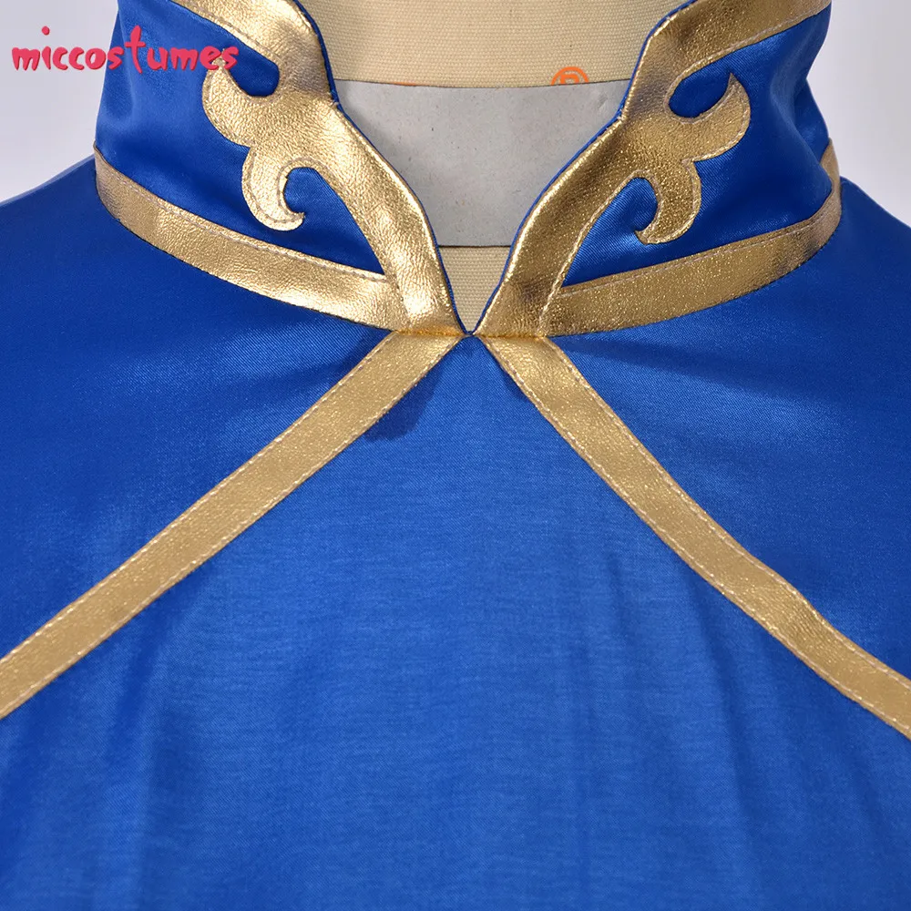 Chun Li Косплей Костюм для взрослых синий Cheongsam вечерние платья на Хэллоуин женский наряд