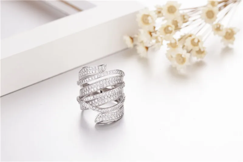 Яркое кольцо на палец уникальное в форме стерлингового серебра 925 пробы