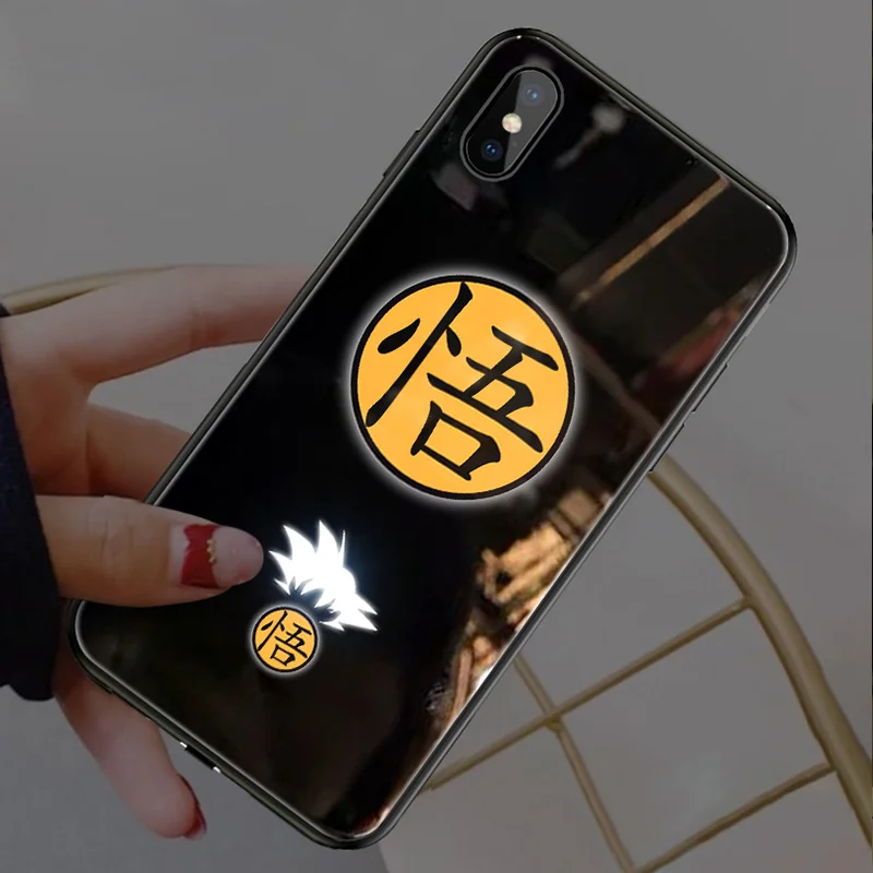 Умный силиконовый чехол Mofi со светодиодной подсветкой для iPhone XR XS MAX стеклянный с
