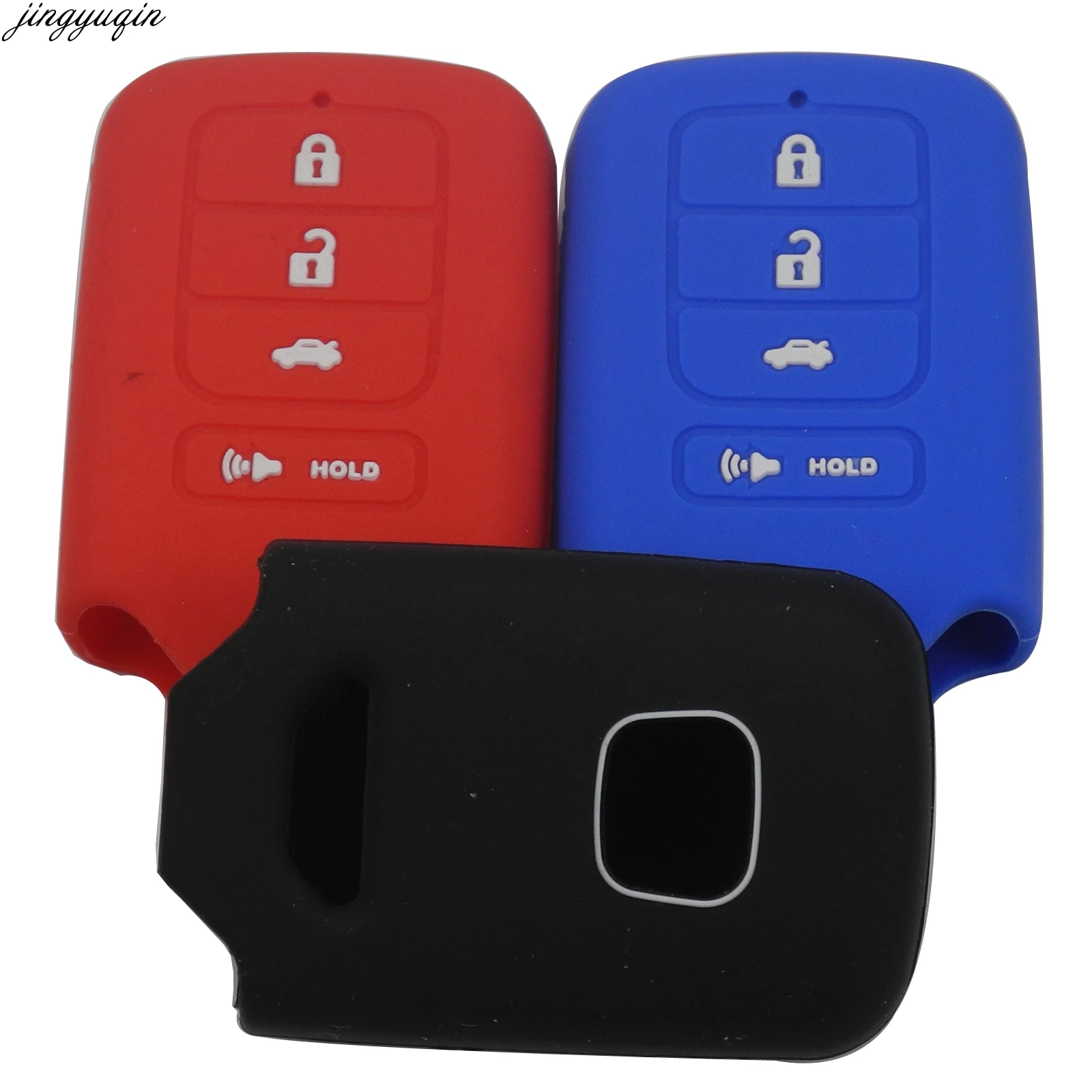 

10 шт. 4 кнопки силиконовый чехол ключа дистанционного управления автомобилем чехол для Honda Accord EX EXL Civic Crv Crz Hrv Pilot Ridgeline 2016-2018