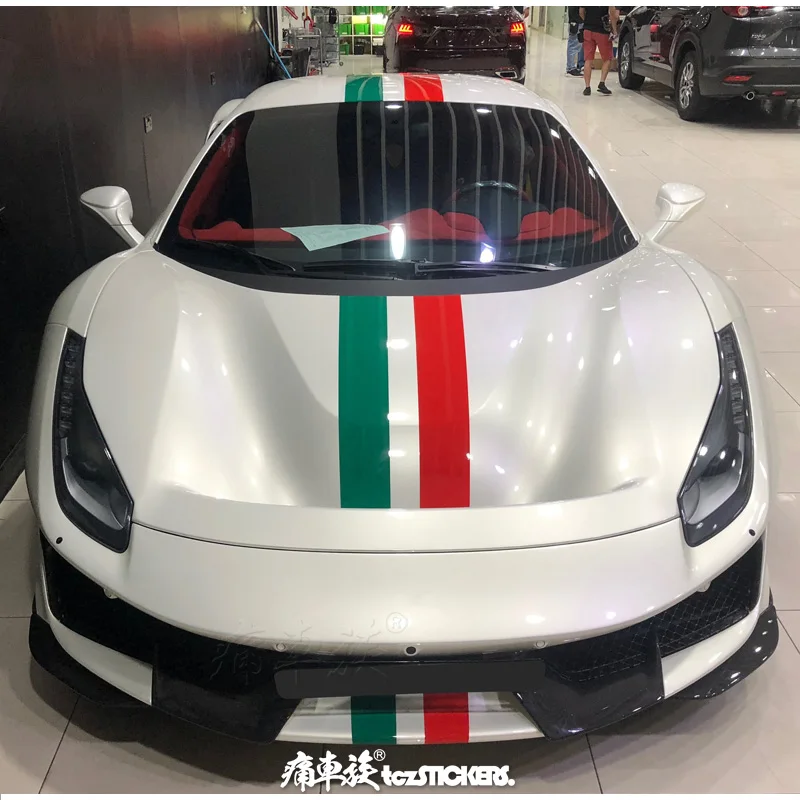 

Автомобильные наклейки для Ferrari 488 Pista, Внешнее украшение кузова автомобиля, персонализированная наклейка на Мотоспорт, пленка