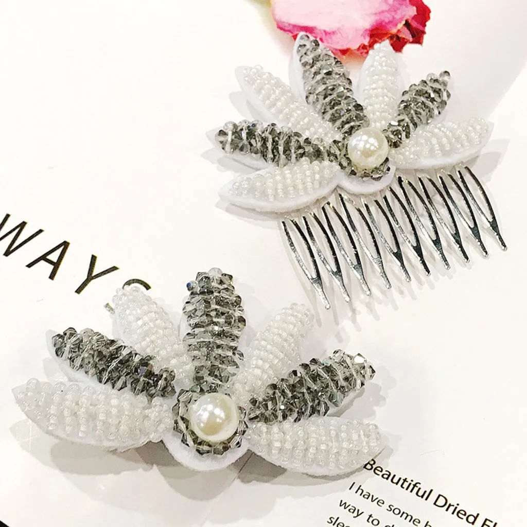 2019 модная женская заколка для волос с жемчугом и бриллиантами расческа аксессуар