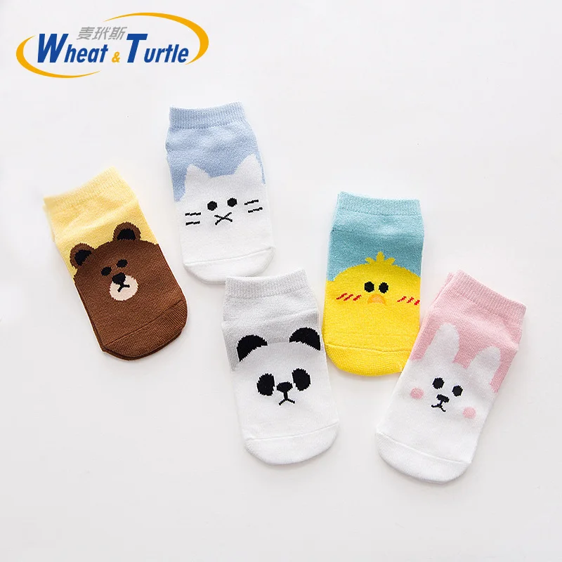 5 Pcs/Lot Mother Kids Children's Clothing Socks Cotton Unisex Animal Pattern Children Short All Season For Baby | Детская одежда и