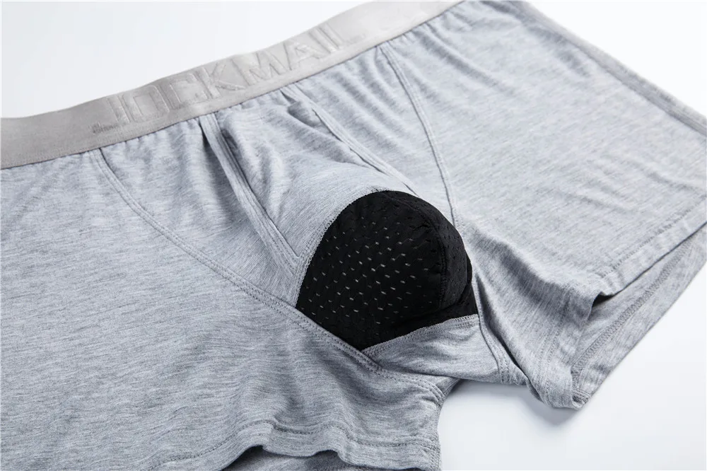 JOCKMAIL Мужское нижнее белье из модала боксерские шорты сетчатая Мошонка капсулы
