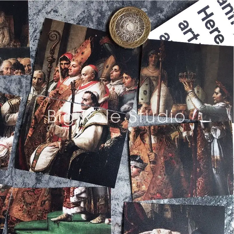 9PCS Coronation of Napoleon art Stickers Crafts And Scrapbooking stickers kids toys book Decorative sticker DIY phone | Игрушки и хобби