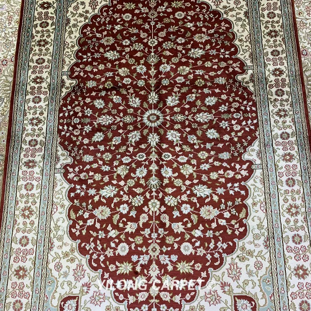 YILONG 3 'x 5' Античный персидский красный ковер для спальни Изысканный