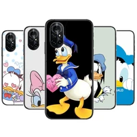 daisy love duck clear phone case for huawei honor 20 10 9 8a 7 5t x pro lite 5g black etui coque hoesjes comic fash design