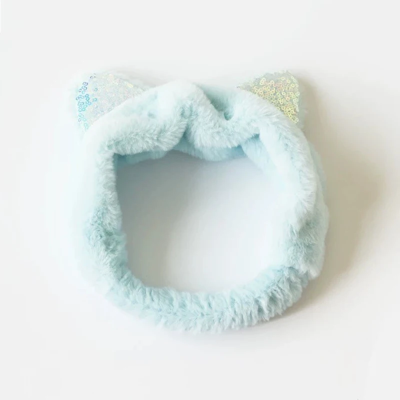 Женская повязка на голову с ушками животных розовая желтая белая Черная| |