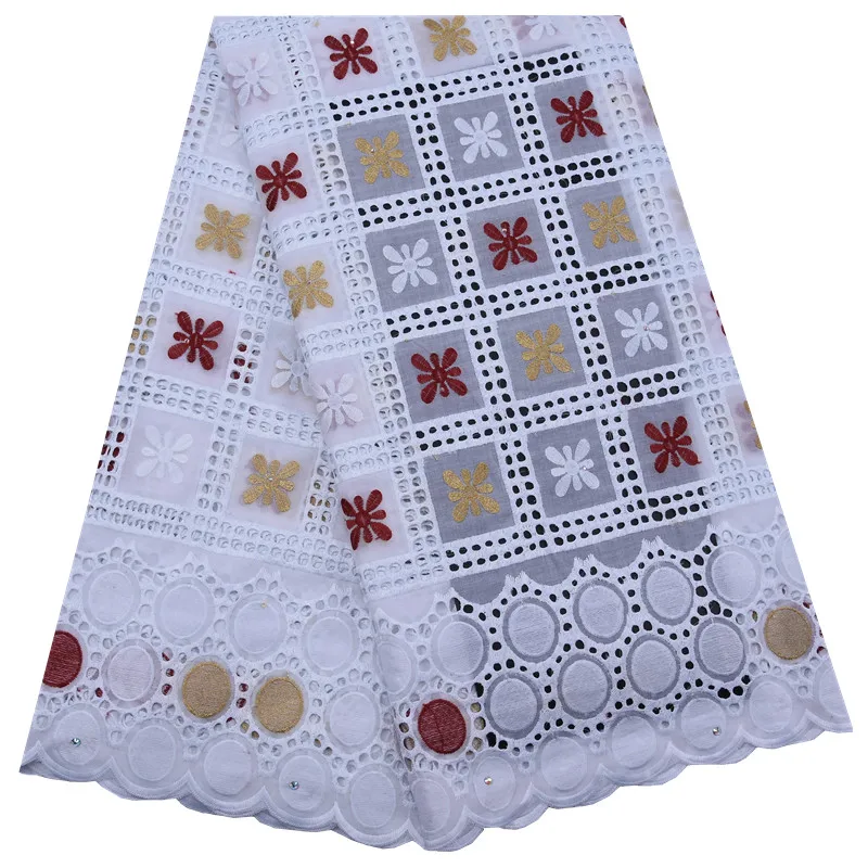 Африканская Высококачественная швейцарская вуаль кружева хлопковая