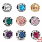 Новинка Оригинальные Серебряные блестящие бусины в форме сердца моря подходят для шармов Pandora серебряные бусины 925 пробы браслет для женщин diy модные ювелирные изделия подарок