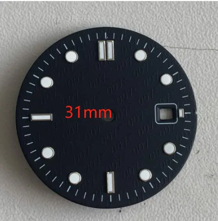 

Replacement Watch Dial 31mm Green Luminous Watch Dial 007 Literal for 8215/8200 Mingzhu 2813 Movement