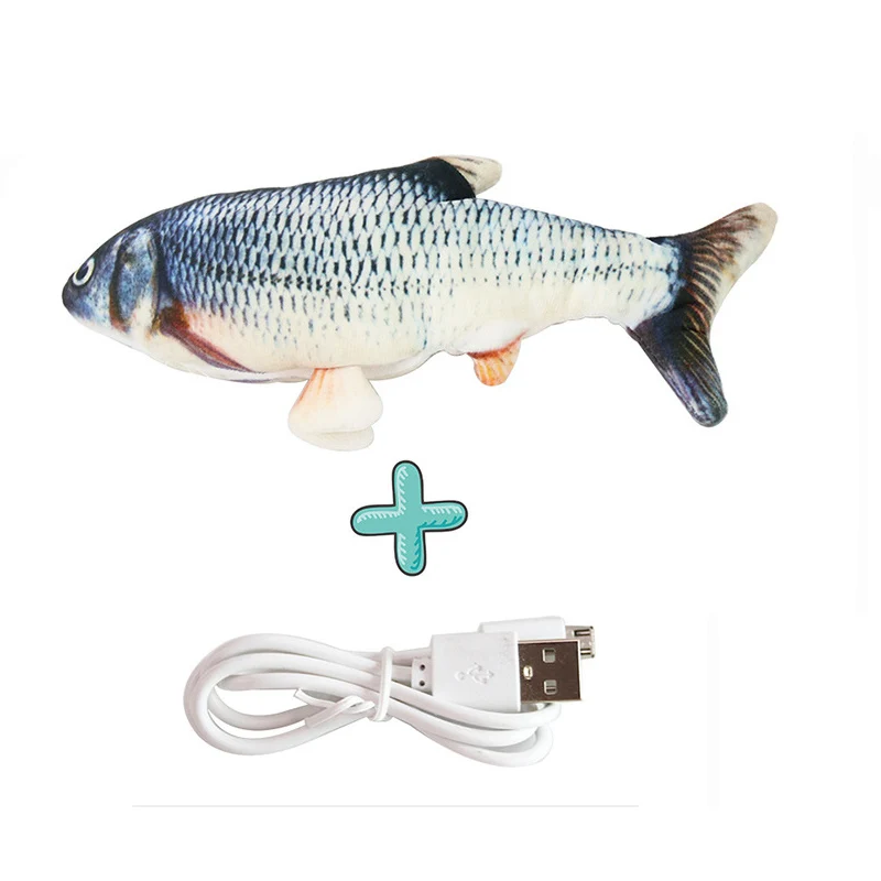 

Cat USB Charger Toy Fish Interactive Electric floppy Fish Cat toy Realistic Pet Cats Chew Bite Toys Pet Supplies Cats dog toy