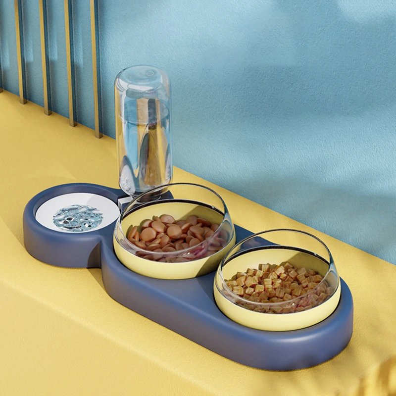 Двойная миска для домашних животных автоматический контейнер воды дозатор еды