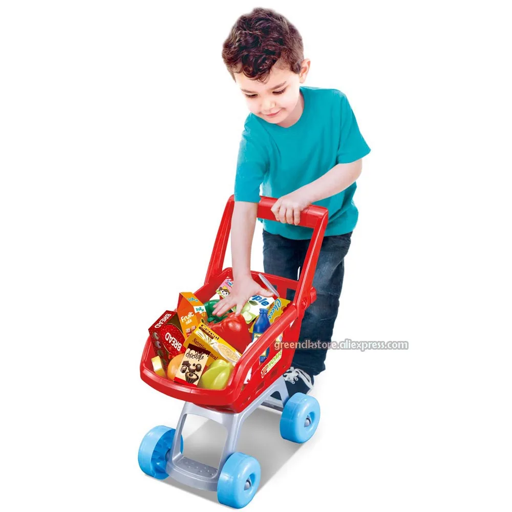 Супермаркет игрушечный набор пластиковая корзина для покупок детей