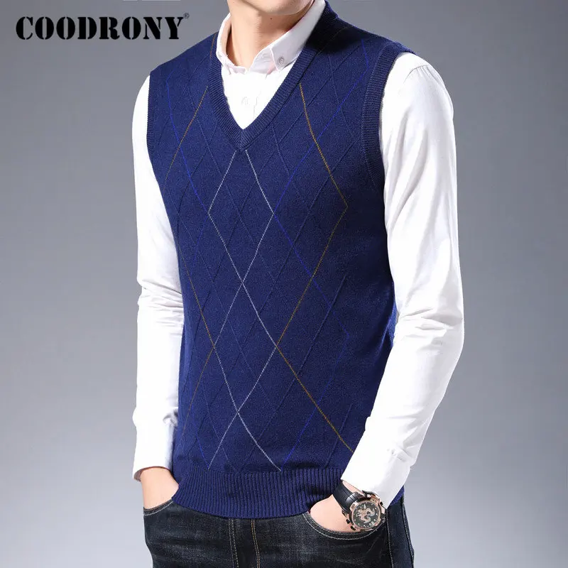 Бренд COODRONY мужской свитер Осень зима мягкий теплый шерстяной пуловер для мужчин