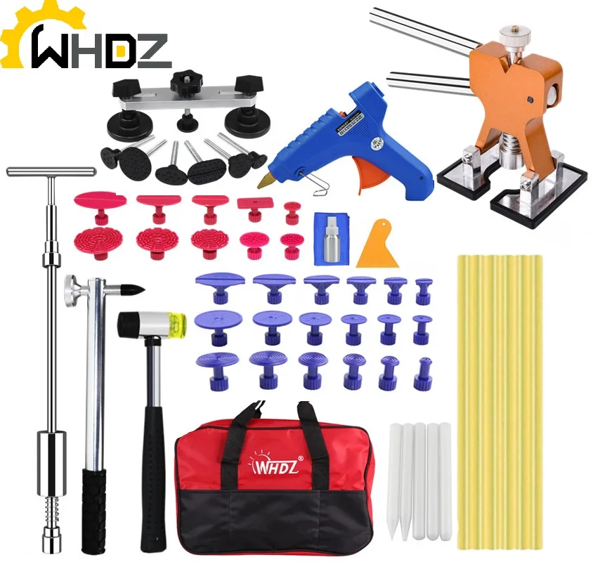 barato Carro Ferramentas De Remoção De Reparação Bpaintless Carro Automotivo Porta Ding Dent Silde Martelo Cola Extrator Reparação Starter Conjunto Para Carro Granizo Damag