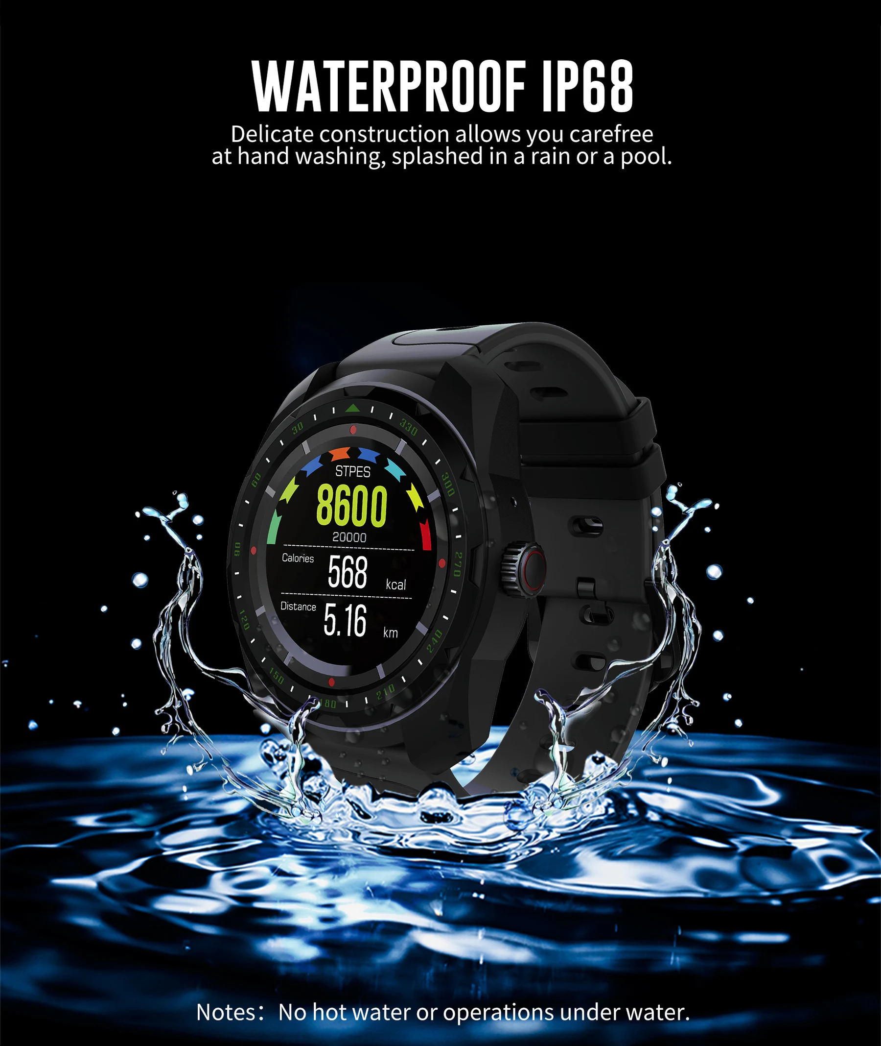 KINGWEAR KW01 Водонепроницаемый Смарт Часы Bluetooth Вызов монитор сердечного ритма во время сна калькулятор секундомер сообщение напоминание пульт