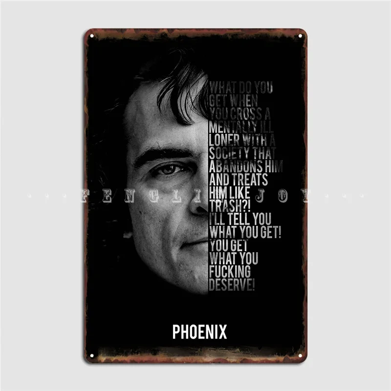 

Joaquin Phoenix Metal Sign Cinema Living Room Classic Cave Pub Garage Decoration Tin Sign Poster