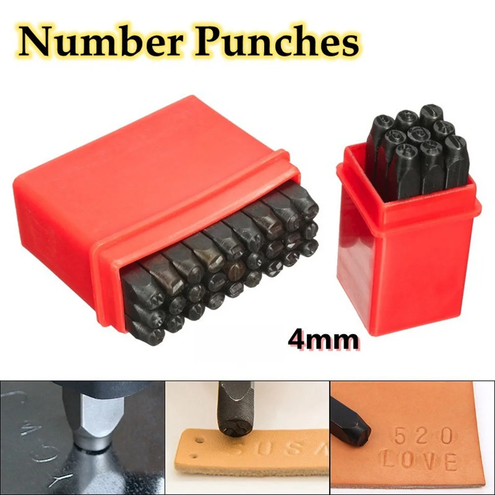 

36Pcs Number & Letter Metal Punch Set Alphabet Marking Steel Stamp Craft Tools Stamp Metal, Leather, Wood Craft Tools