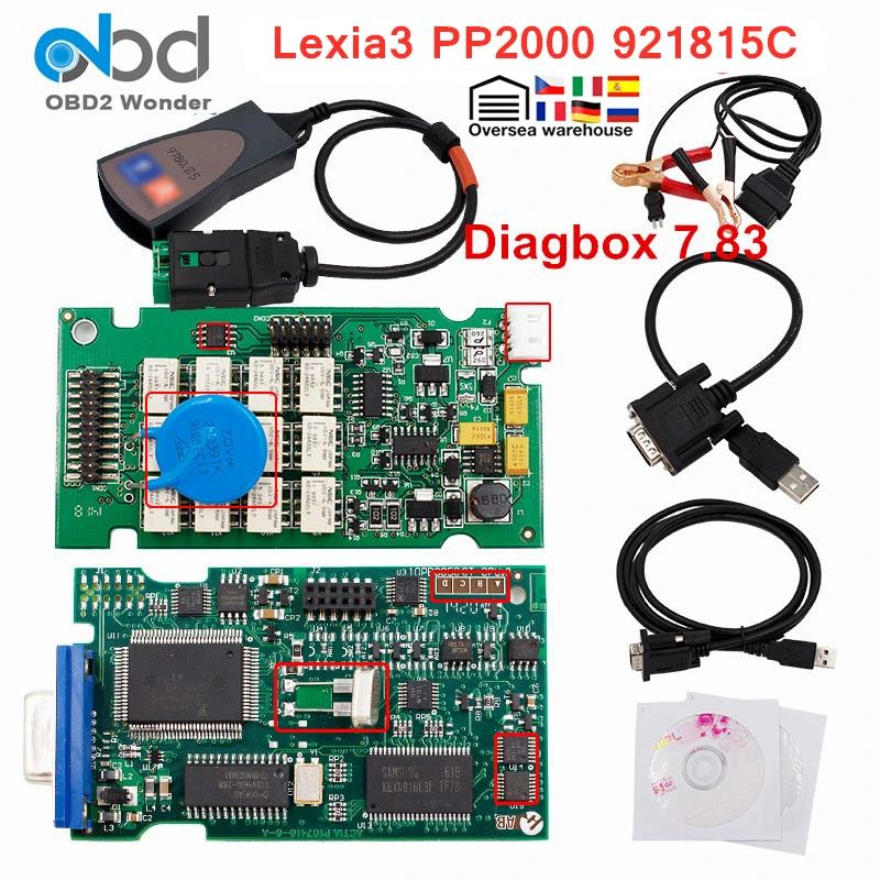 2020 Lexia3 PP2000 V9.68 автомобильный диагностический инструмент Lexia 3 V48 V25 Diagbox V7.83 с 921815C