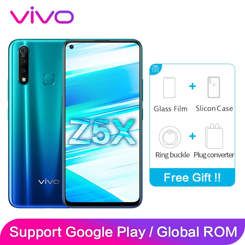 Vivo Z5X Поддержка глобальной Встроенная память оригинальный посылка 6 ГБ 128 2340*1080 53