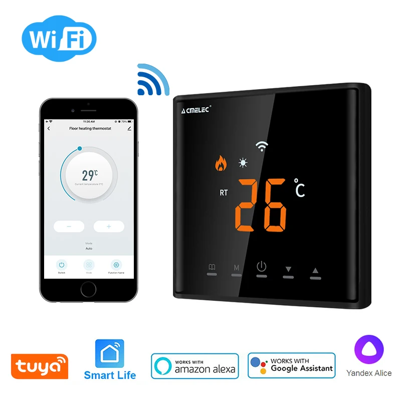 

Tuya Smart Floor Heating Wifi Thermostat For Electric/Water/Gas Boiler Room Temperature Remote Controller for Google Home\Aleax