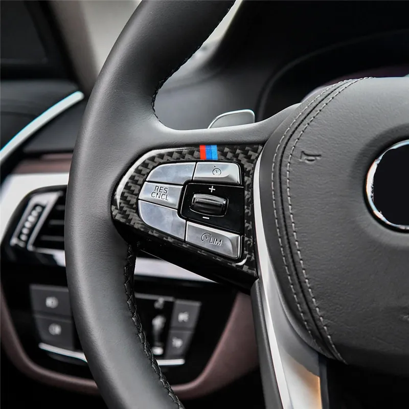 

Подходит для BMW 5 серии G30 X3 G01 автомобильные аксессуары из углеродного волокна кнопки рулевого колеса Автомобильные наклейки и наклейки авт...