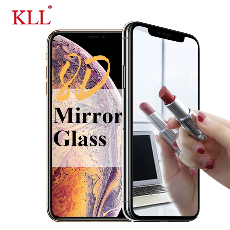 8D Mirror Tempered Glass for iPhone 11 12 13 14 Pro XR XS Max Mini Screen Protector Protective Glass for iPhone 8 7 6 Plus SE 2