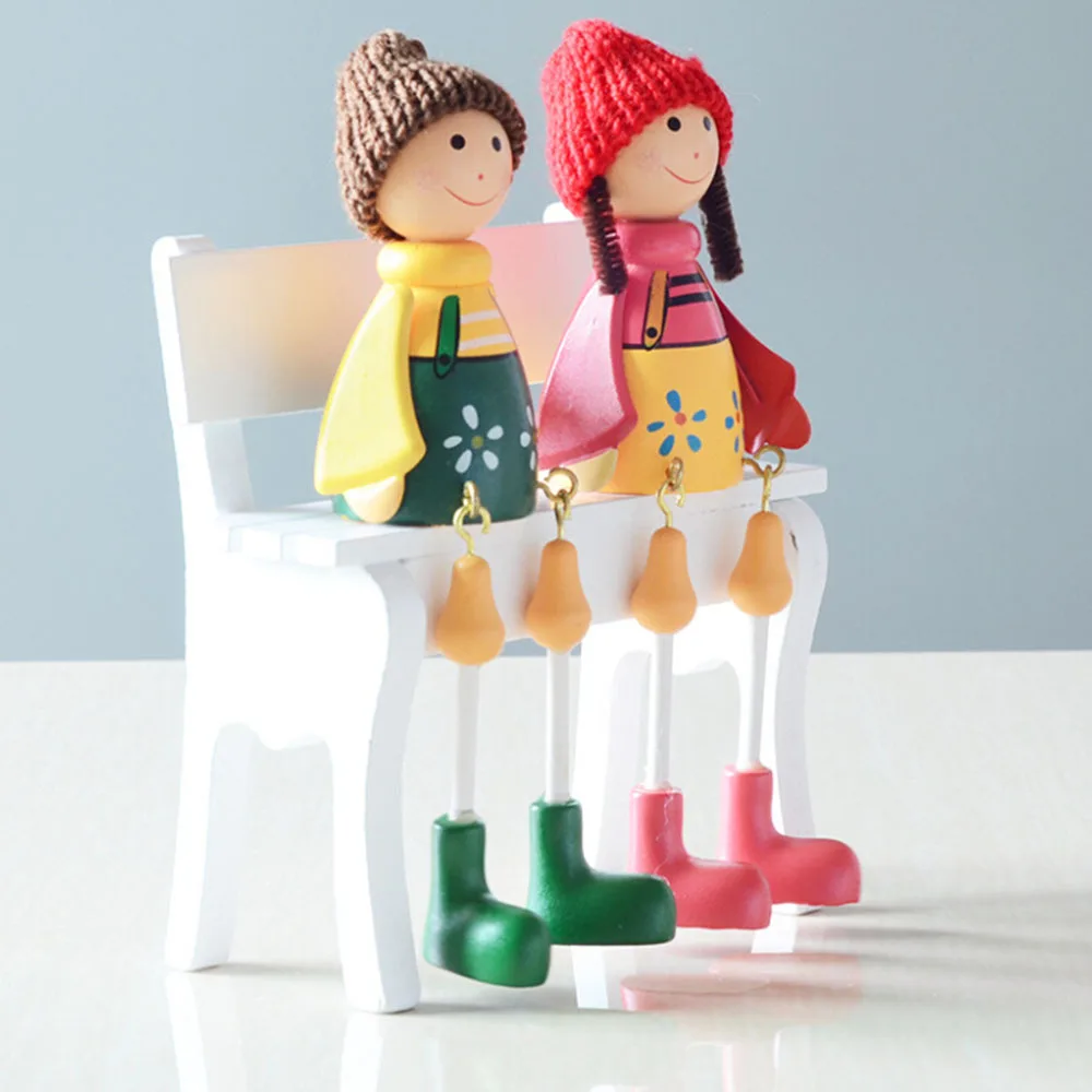 2 шт. деревянные кукольные украшения для девочек подвесные педанты миниатюрный
