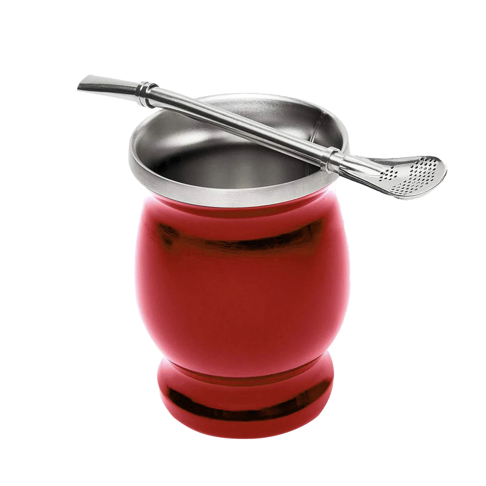 Набор термоизоляционных чайных чашек с двойной стенкой и соломинкой 8 унций