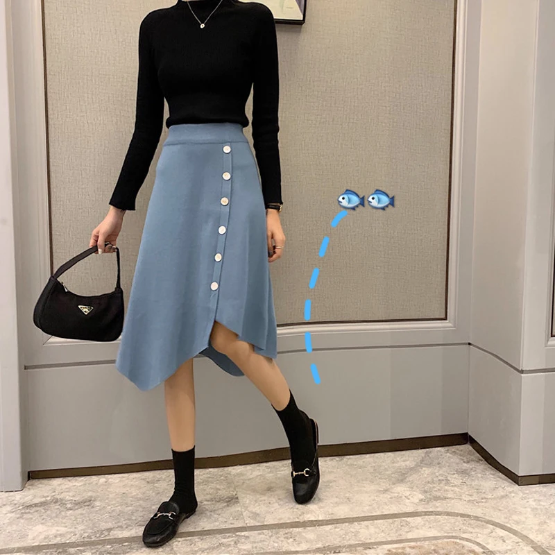 Irregular High Waist A-line Skirt Women Solid Elegant Vintage Black Pleated Maxi Plus Size Long Autumn Spring 2019 | Женская одежда