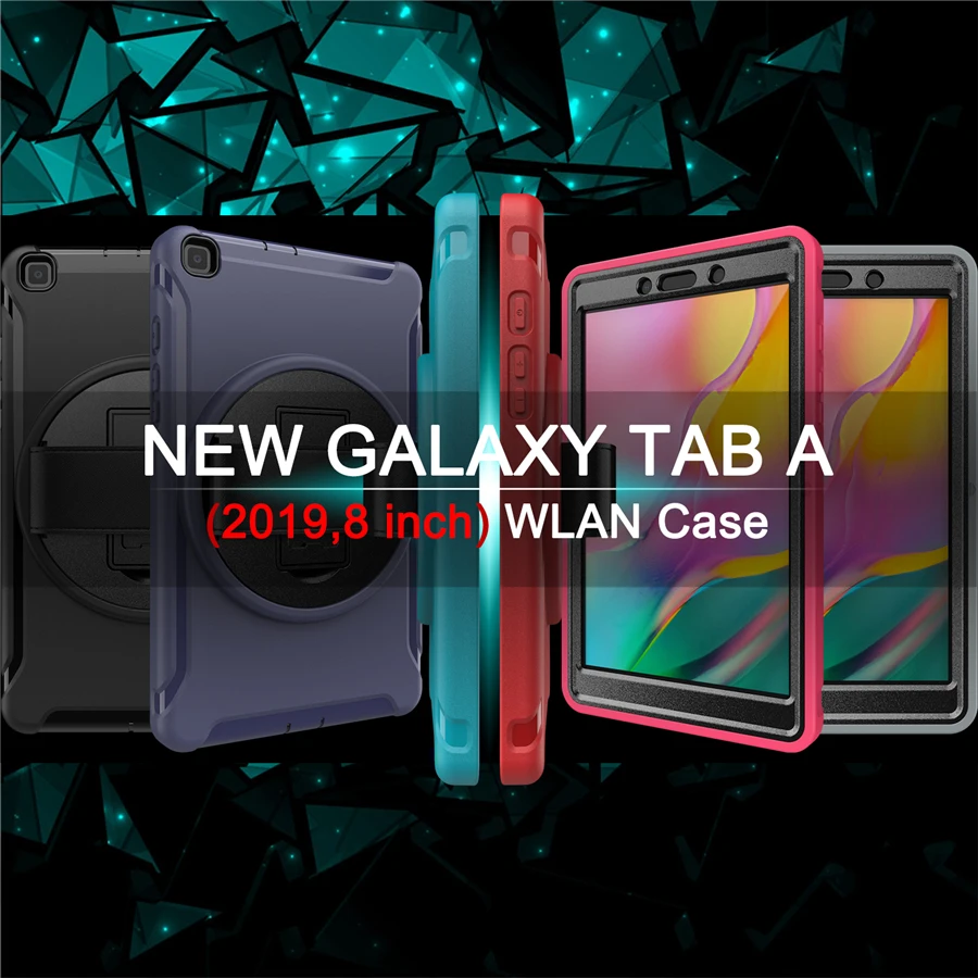 Tablet Case for Samsung Galaxy Tab A 8.0 2019 SM-T290 SM-T295 Shockproof Kids Safe PC Silicon Hybrid Stand Full Body Cover Coque |