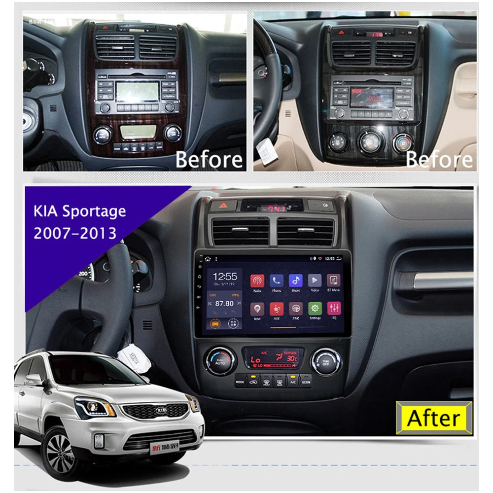 RAM2G автомобильный DVD для KIA Sportage 2007-2013 мультимедийная система Авто Радио Аудио