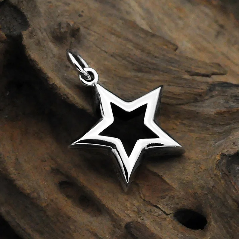 Полая пентаграмма из стерлингового серебра 925 пробы цепочка кулон ювелирные