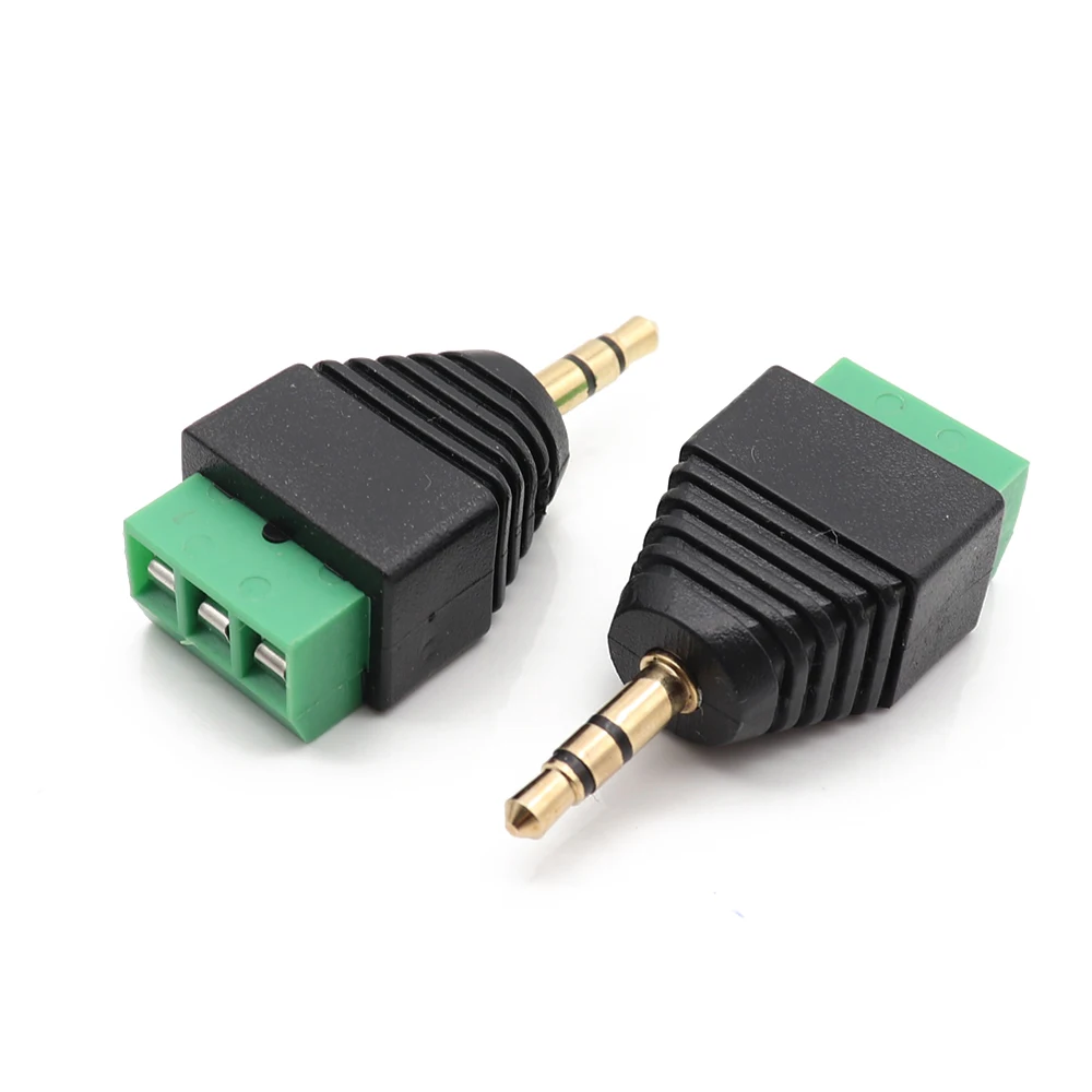 2 шт./лот 3 5 jack разъем стерео адаптер мм RCA аудио моно-канальный штекер для винтовой