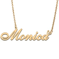 monica name tag necklace personalized pendant jewelry gifts for mom daughter girl friend birthday christmas party present