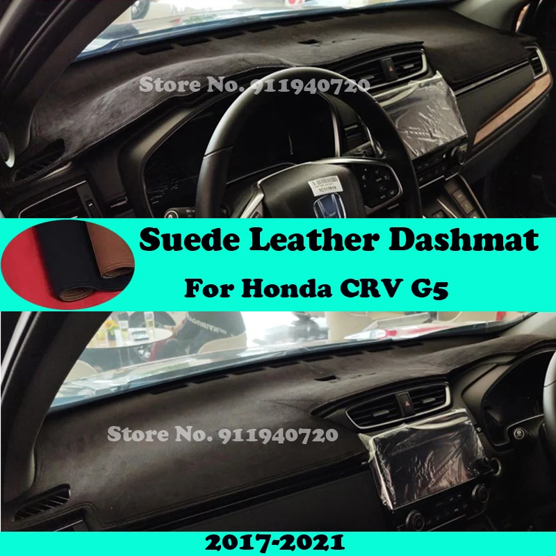 

Коврик для приборной панели, замшевый, кожаный, для Honda CRV CR-V, G5, 2017, 2018-2021