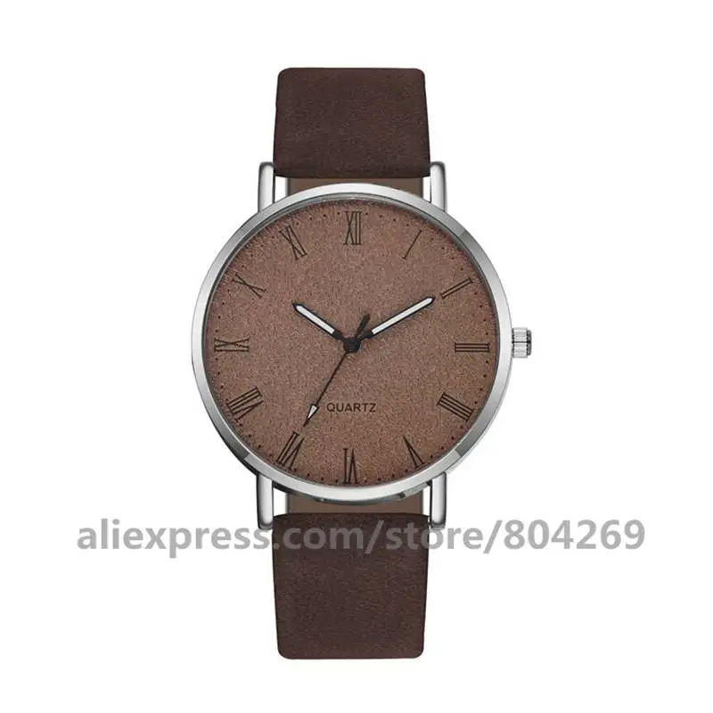 Hot Casual Men Sport Quartz Watch Leather No Logo Relogio Masculino Casual Clock 920456