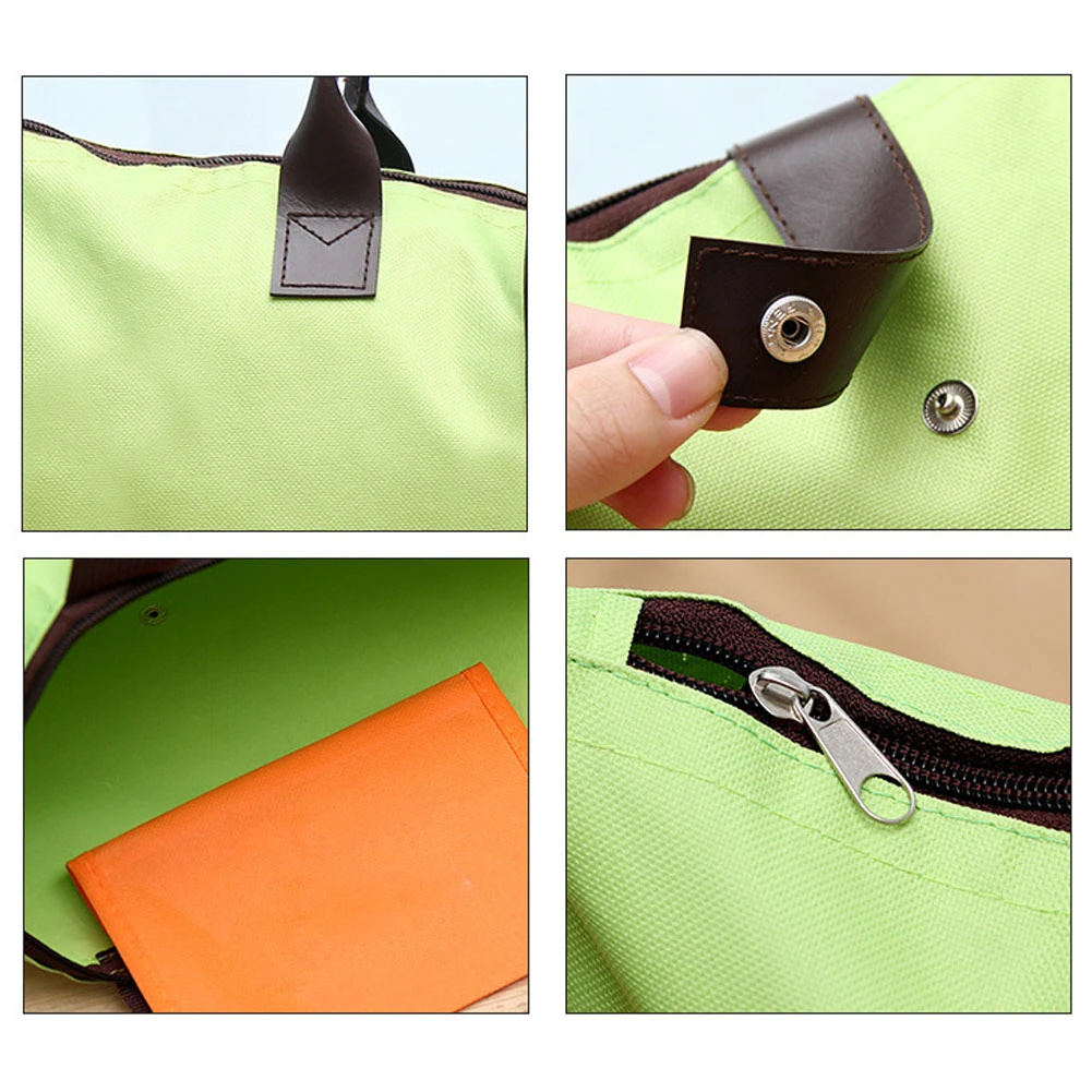 Переносная Складная вместительная сумка для покупок водонепроницаемая из ткани